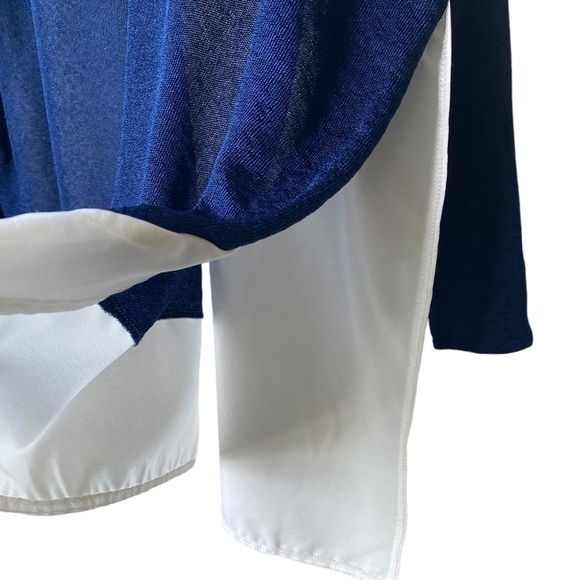 Zara Oversized Sweater M Lightweight Colorblock Boxy Lagenlook Office Preppy - Picture 4 of 9